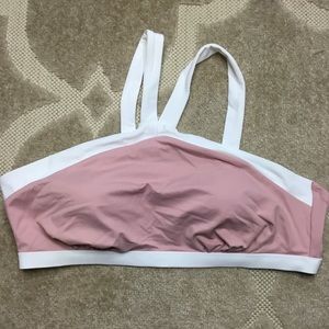 Coastal Blue Bikini Top Blush Pink Size Large NWT Fits Like M